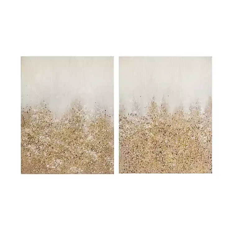 Canvas Art-Kirklands Home en Glimmer Canvas Art Prints, Set of 2 Gold