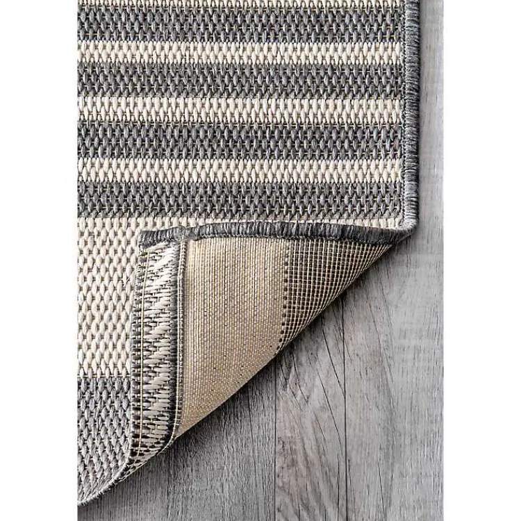 Outdoor Rugs-Kirklands Home Natural Robin Stripe Outdoor Area Rug, 6x9
