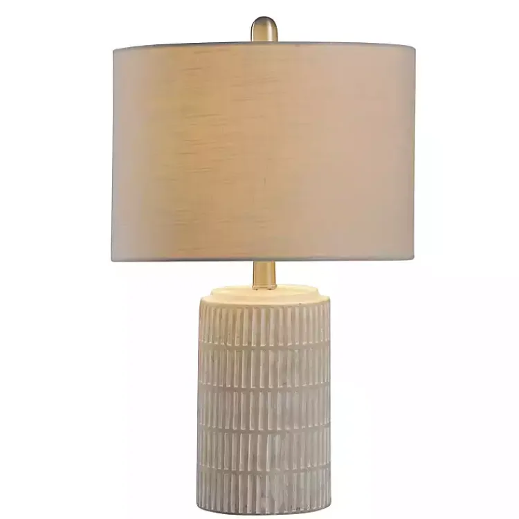 Table Lamps-Kirklands Home Distressed Modern Farmhouse Table Lamp White