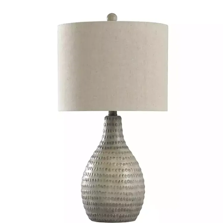 Table Lamps-Kirklands Home Earth Tone Oak Table Lamp Gray