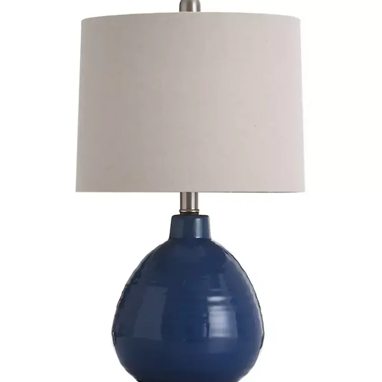Table Lamps-Kirklands Home Sailor Blue Ceramic Table Lamp Tan