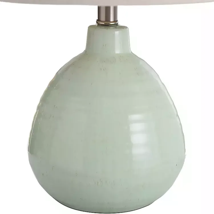 Table Lamps-Kirklands Home Seafoam Mint Green Ceramic Table Lamp Tan