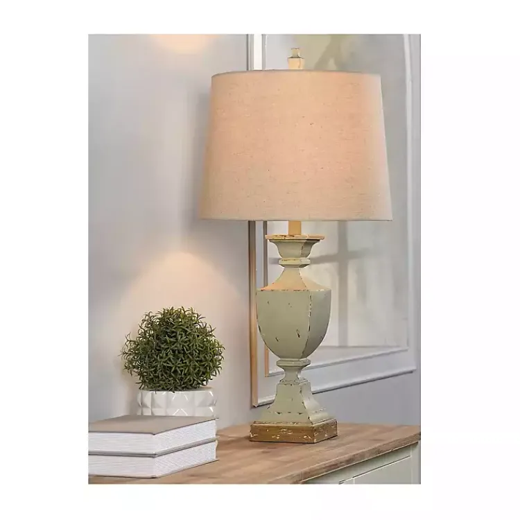 Table Lamps-Kirklands Home Basilica Sky Farmhouse Table Lamp Tan