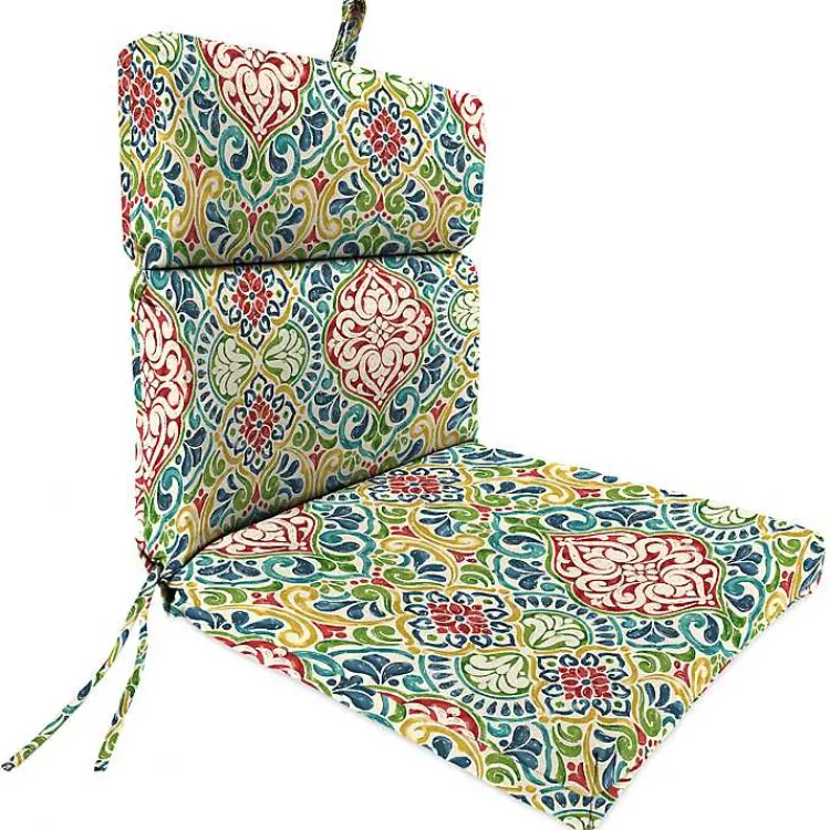Outdoor Cushions & Pillows-Kirklands Home Multi Fiorella French Dining Chair Outdoor Cushion