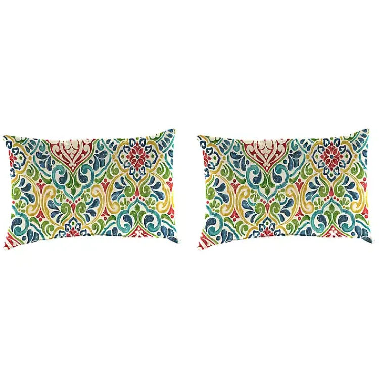 Outdoor Cushions & Pillows-Kirklands Home Fiorella Outdoor Accent Pillows, Set of 2 Multi