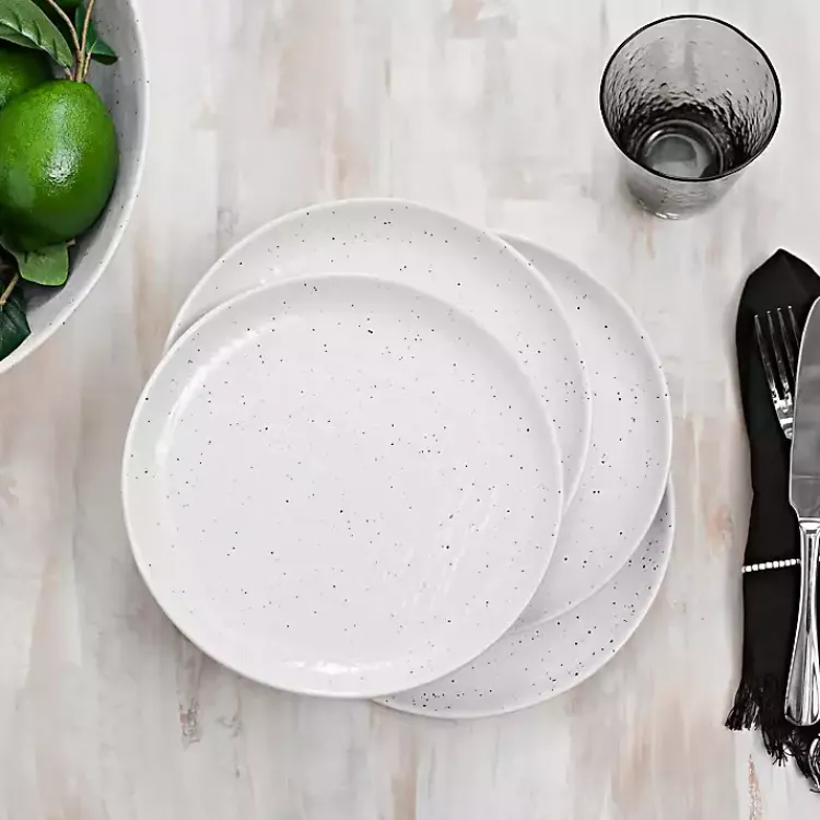 Dinnerware-Kirklands Home Cream Simple Things Salad Plates, Set of 4 Ivory