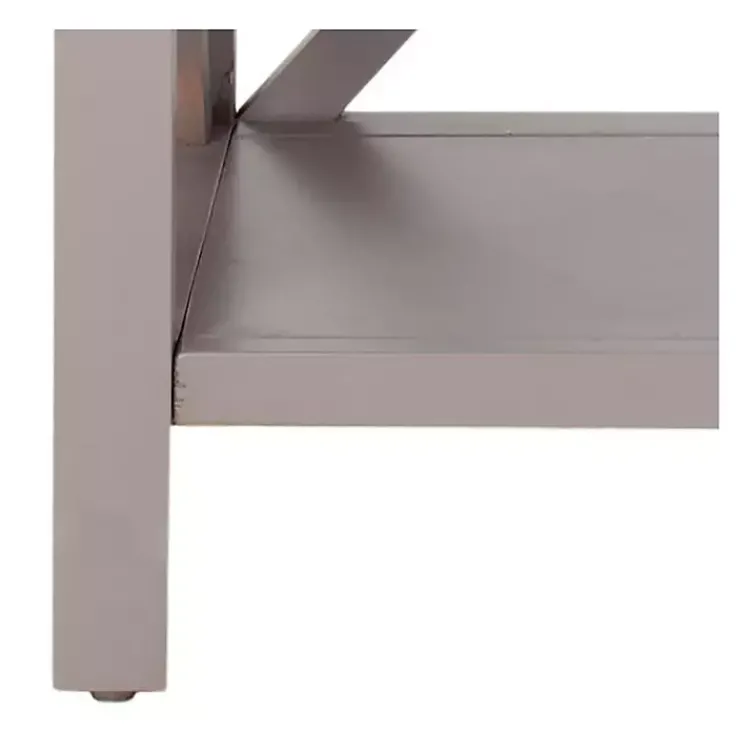 Accent & End Tables-Kirklands Home Candice Cross Back Accent Table Gray