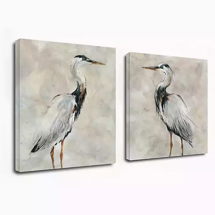 Canvas Art-Kirklands Home Crane at Dusk Giclee Canvas Art Prints, Set of 2