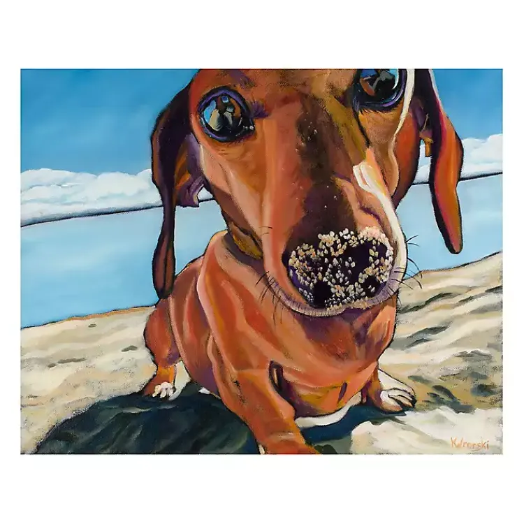 Canvas Art-Kirklands Home Sand Dog Giclee Canvas Art Print
