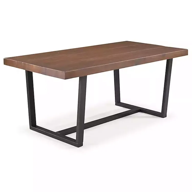 Dining Tables-Kirklands Home Mahogany Distressed Solid Wood Dining Table Brown