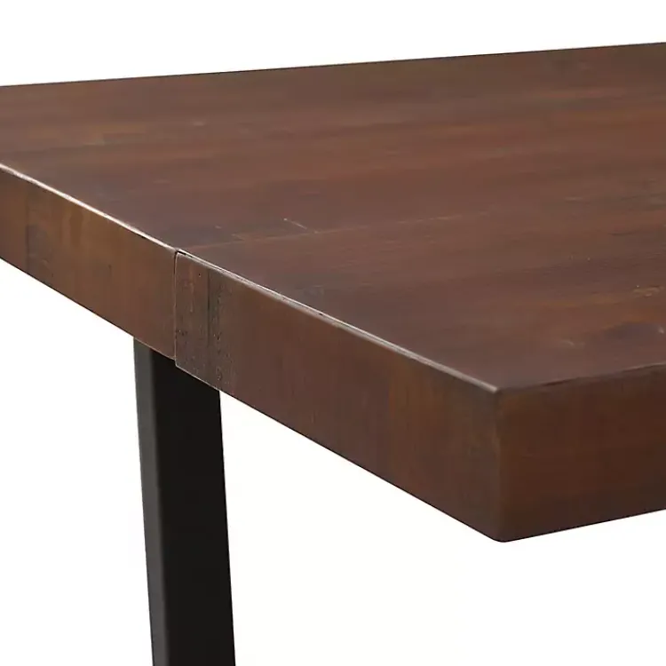Dining Tables-Kirklands Home Mahogany Distressed Solid Wood Dining Table Brown