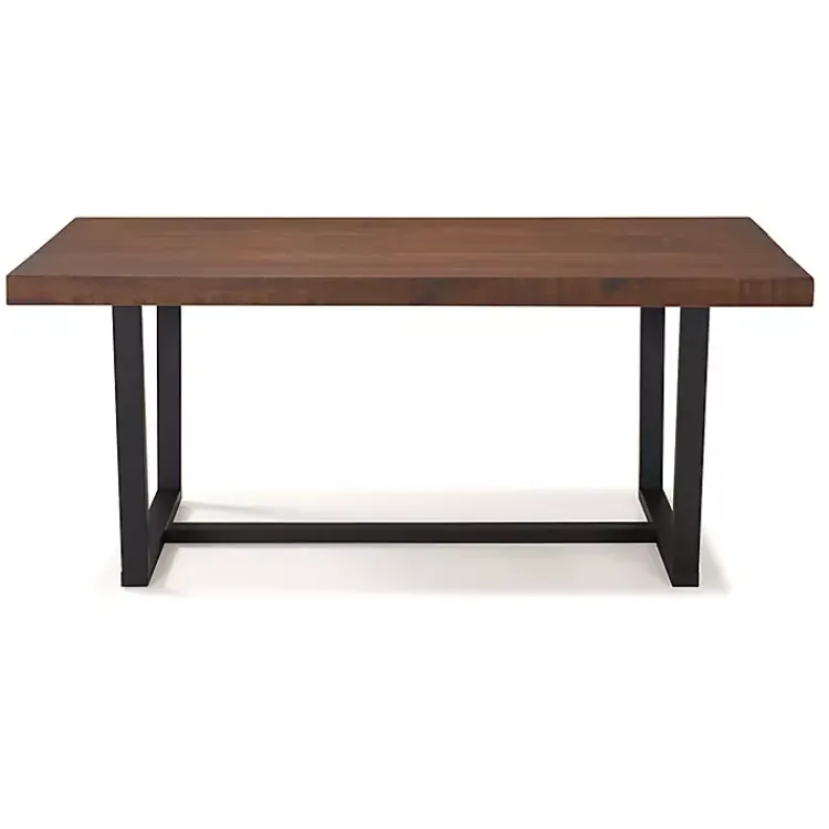 Dining Tables-Kirklands Home Mahogany Distressed Solid Wood Dining Table Brown