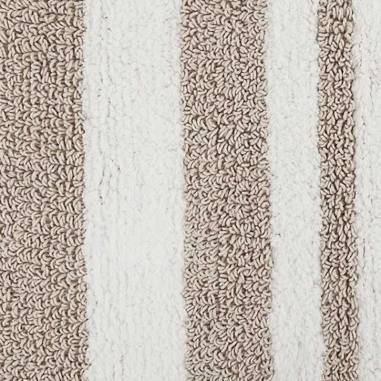 Bathroom Rugs-Kirklands Home Stripe Reversible Bath Mat, 30 in. Brown