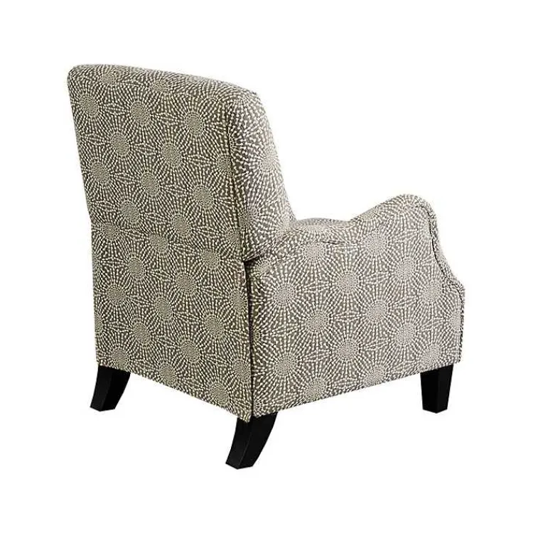 Accent Chairs-Kirklands Home Beige Pattern Liam Push-Back Recliner