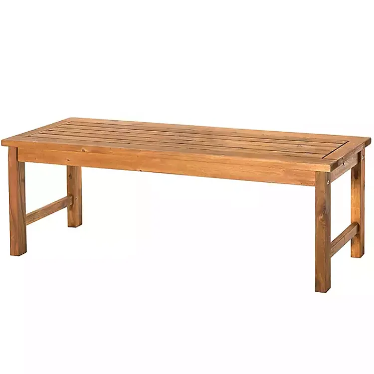 Outdoor Seating-Kirklands Home Acacia Wood Outdoor Bench Brown