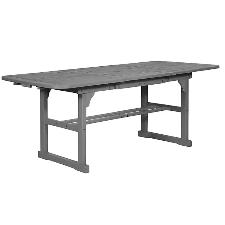 Outdoor Dining-Kirklands Home Wash Extendable Outdoor Dining Table Gray