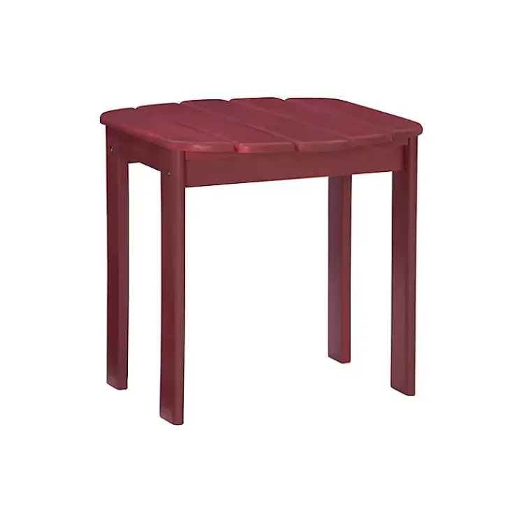 Outdoor Tables-Kirklands Home Warren Adirondack Outdoor Accent Table Red