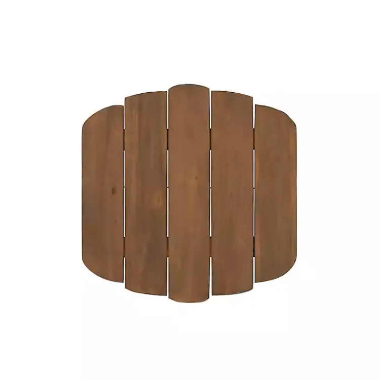 Outdoor Tables-Kirklands Home Natural Warren Adirondack Outdoor Accent Table Brown