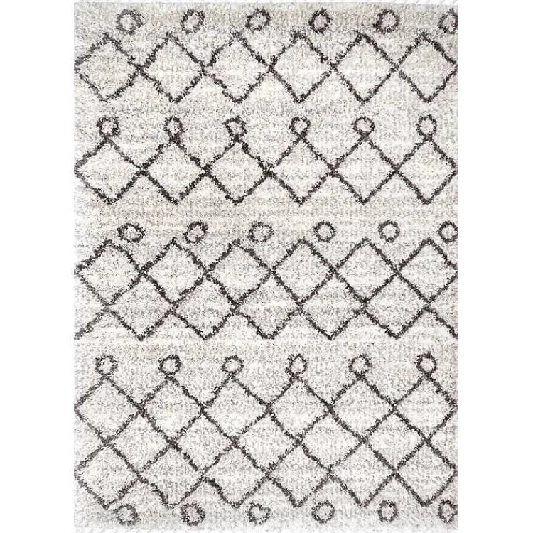 Area Rugs-Kirklands Home Kristi Shag Transitional Area Rug, 5x7