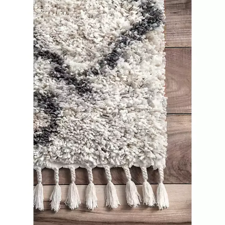 Area Rugs-Kirklands Home Kristi Shag Transitional Area Rug, 5x7