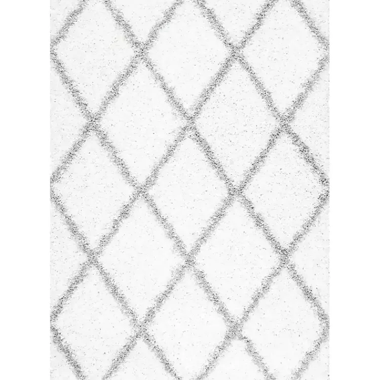 Area Rugs-Kirklands Home Shanna Diamond Area Rug, 8x10 White
