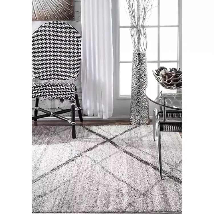 Area Rugs-Kirklands Home Gray Thigpen Diamond Area Rug, 8x10