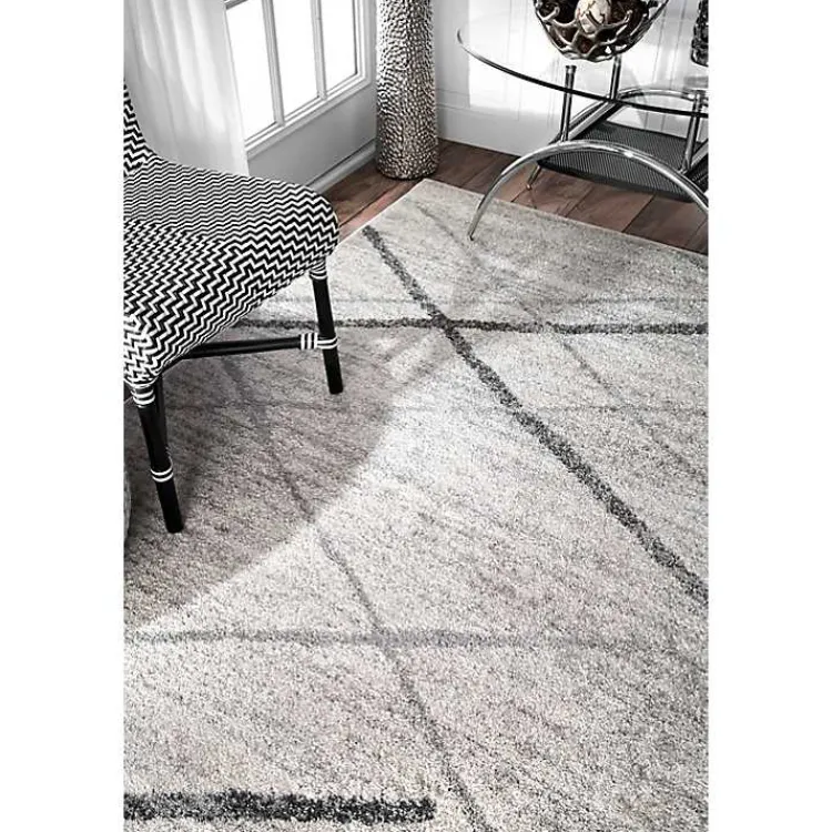 Area Rugs-Kirklands Home Gray Thigpen Diamond Area Rug, 8x10