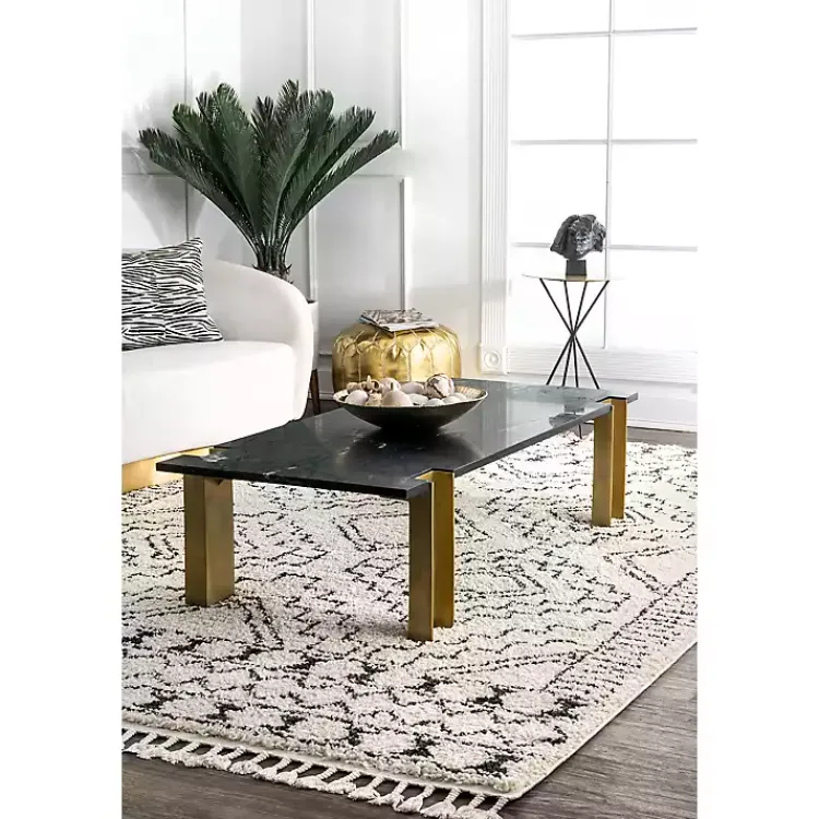 Area Rugs-Kirklands Home Vailiki Moroccan Tribal Tassel Area Rug, 5x7