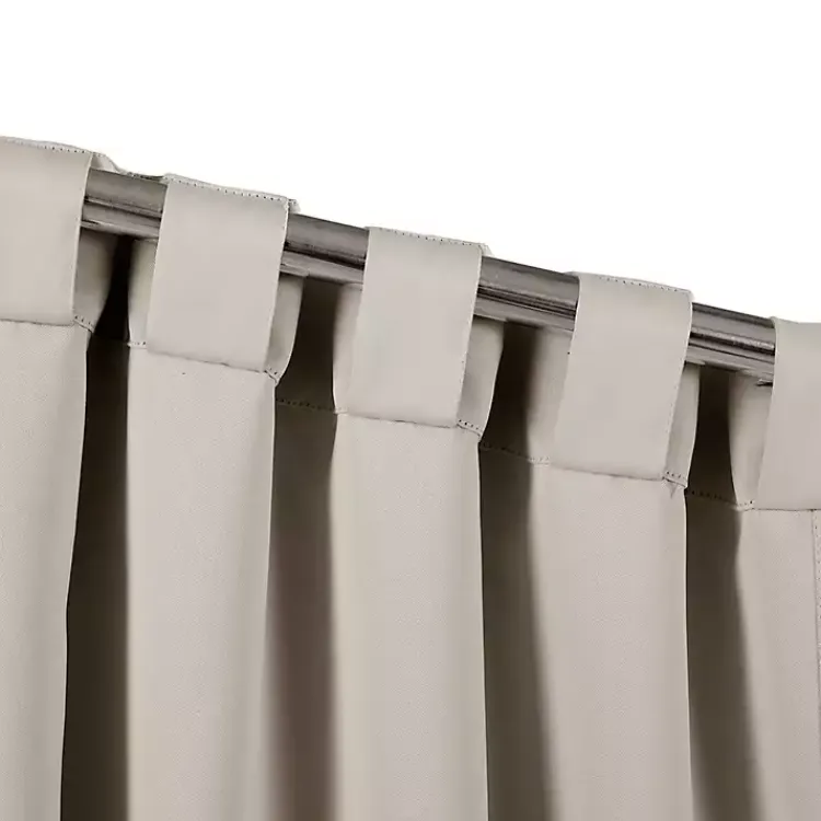 Curtains & Drapes-Kirklands Home Wheat Back Tab Blackout Curtain Panel Set, 84 in. Tan