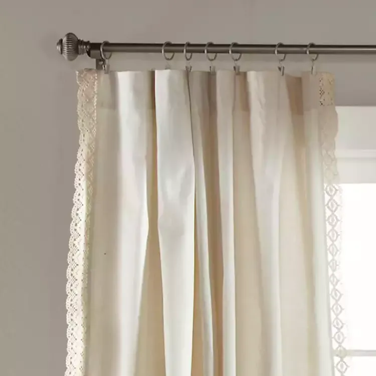 Curtains & Drapes-Kirklands Home Rosalie Curtain Panel Set, 108 in. Ivory