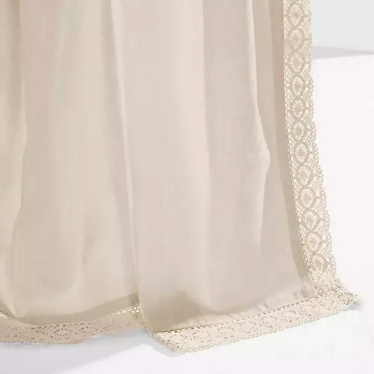 Curtains & Drapes-Kirklands Home Rosalie Curtain Panel Set, 108 in. Ivory