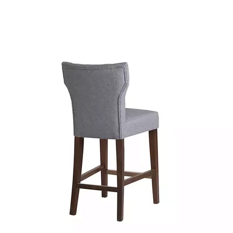 Bar Stools & Counter Height Stools-Kirklands Home Harrison Tufted Counter Stool Gray