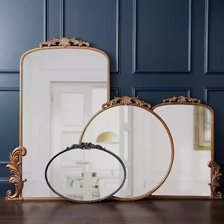 Decorative Mirrors-Kirklands Home Gold Bordeaux Ornate Scroll Mirror