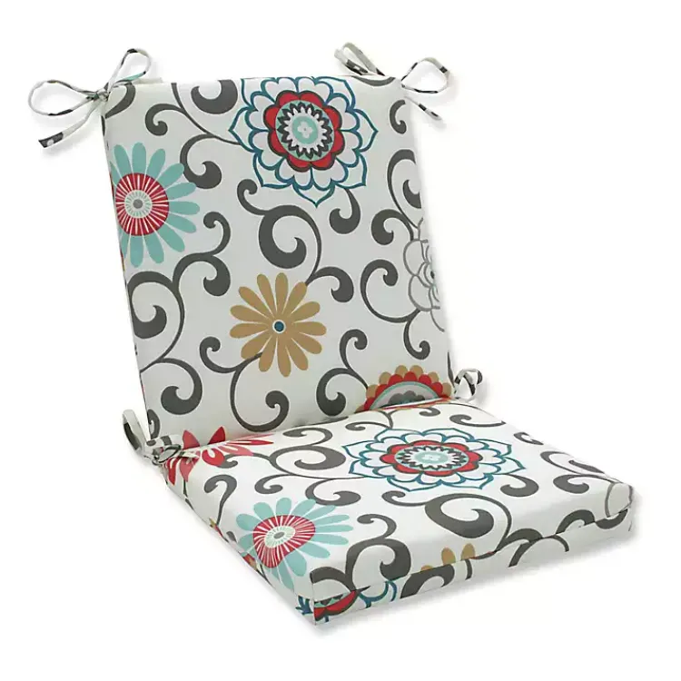Outdoor Cushions & Pillows-Kirklands Home Peachtini Pom Pom Play Outdoor Chair Cushion
