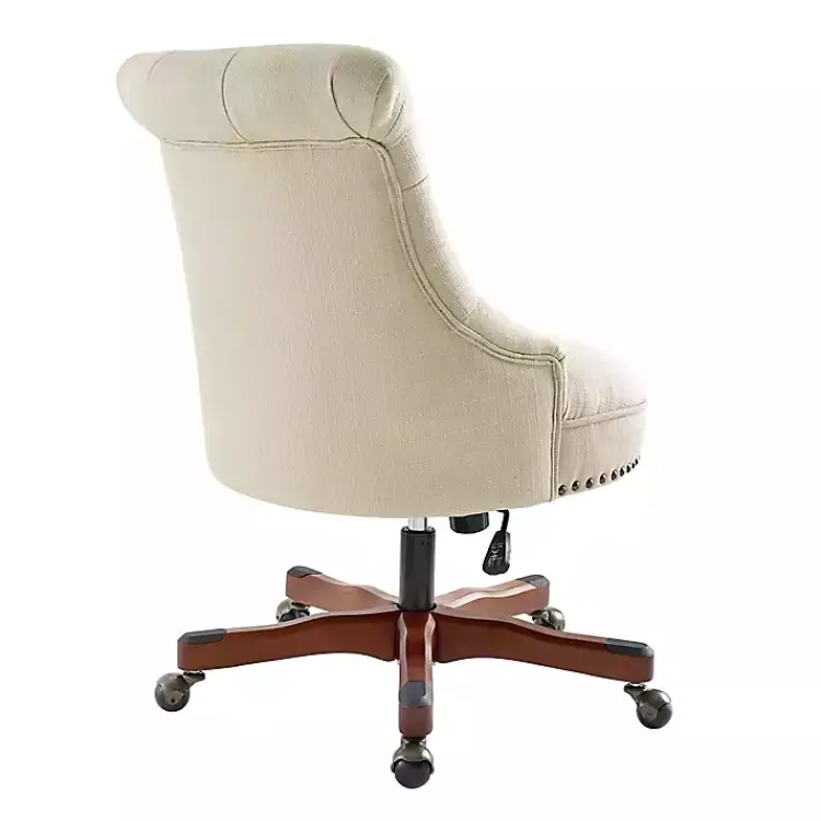 Office Furniture-Kirklands Home Beige Miller Tufted Office Chair Tan