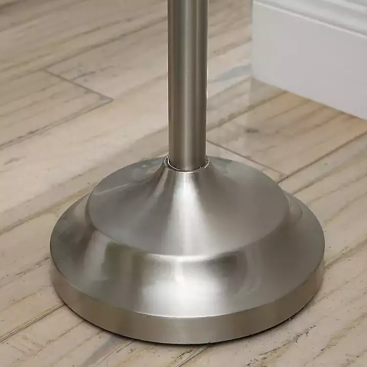 Floor Lamps-Kirklands Home Crystal Spheres Brushed Nickel Floor Lamp White