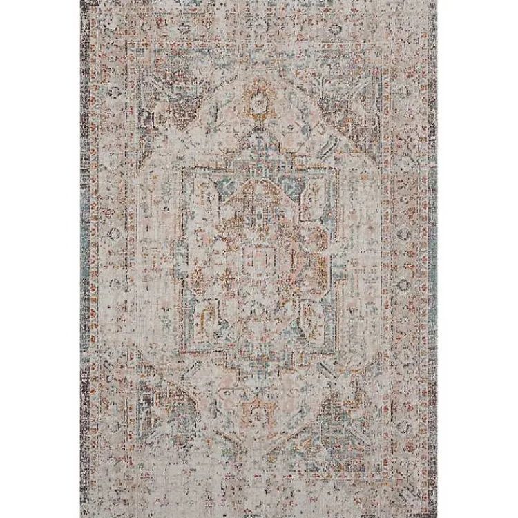 Outdoor Rugs-Kirklands Home Faded Turkish Indoor/Outdoor Area Rug, 5x7 Ivory