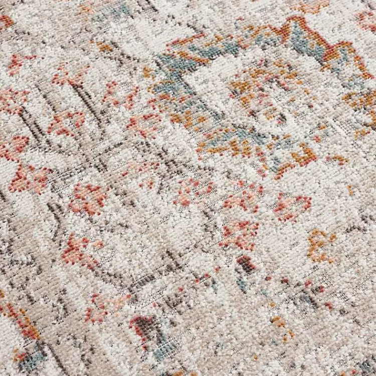 Outdoor Rugs-Kirklands Home Caramel Botanical Indoor/Outdoor Area Rug, 5x7