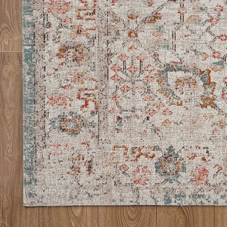 Outdoor Rugs-Kirklands Home Caramel Botanical Indoor/Outdoor Area Rug, 5x7