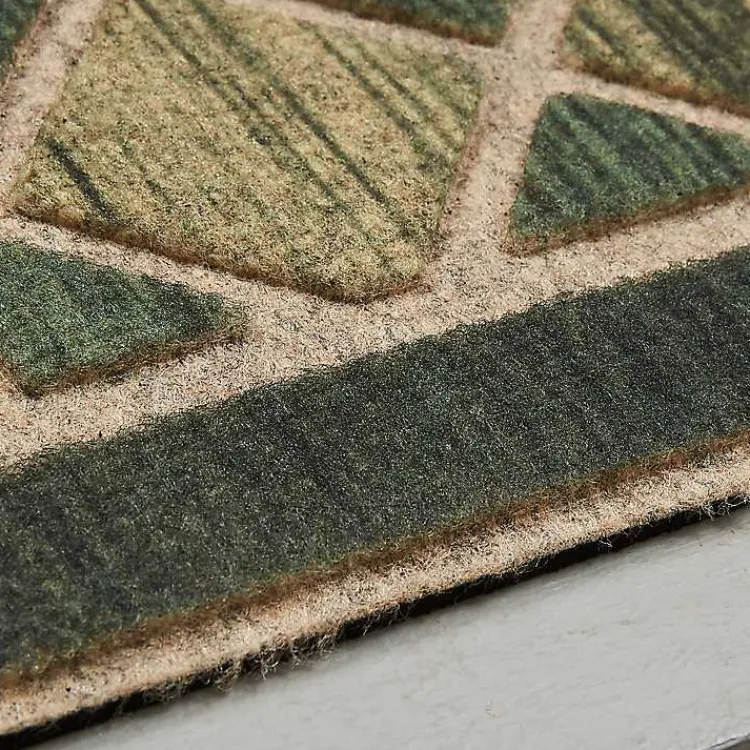 Doormats-Kirklands Home Hunter Woodgrain Ornamental Entry Doormat