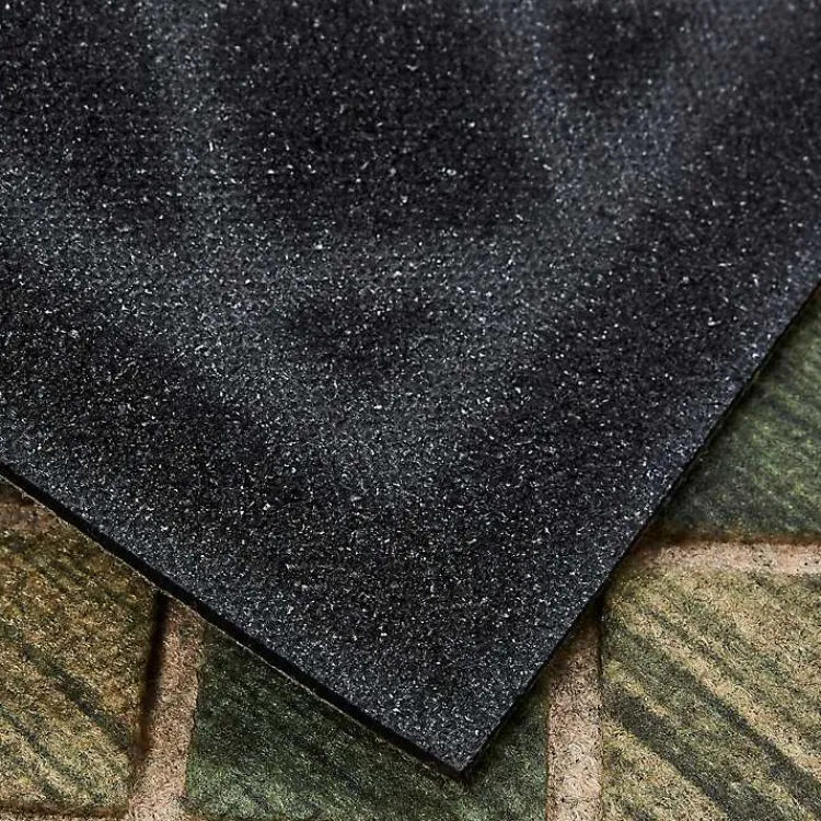 Doormats-Kirklands Home Hunter Woodgrain Ornamental Entry Doormat