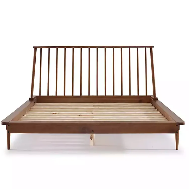 Beds & Headboards-Kirklands Home Caramel Mid-Century Modern Queen Bed Frame Brown