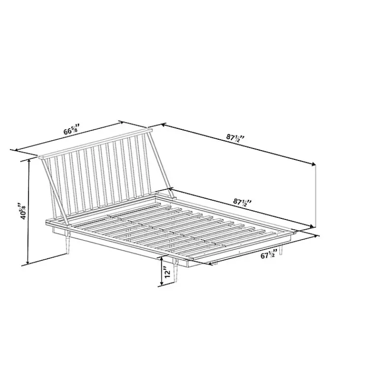 Beds & Headboards-Kirklands Home Caramel Mid-Century Modern Queen Bed Frame Brown