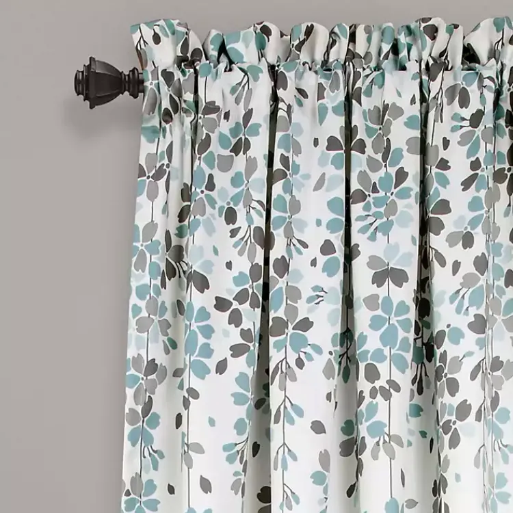 Curtains & Drapes-Kirklands Home Blue Weeping Flower Curtain Panel Set, 95 in.