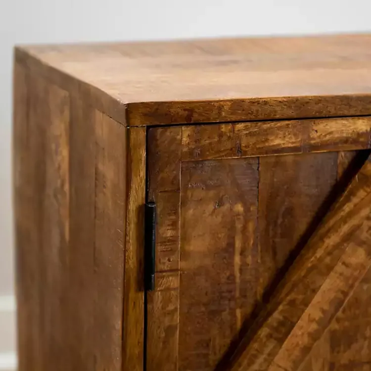 Cabinets & Sideboards-Kirklands Home Austin Warm Wood Farmhouse Cabinet Brown