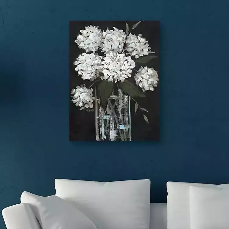 Canvas Art-Kirklands Home White Hydrangea Giclee Canvas Art Print