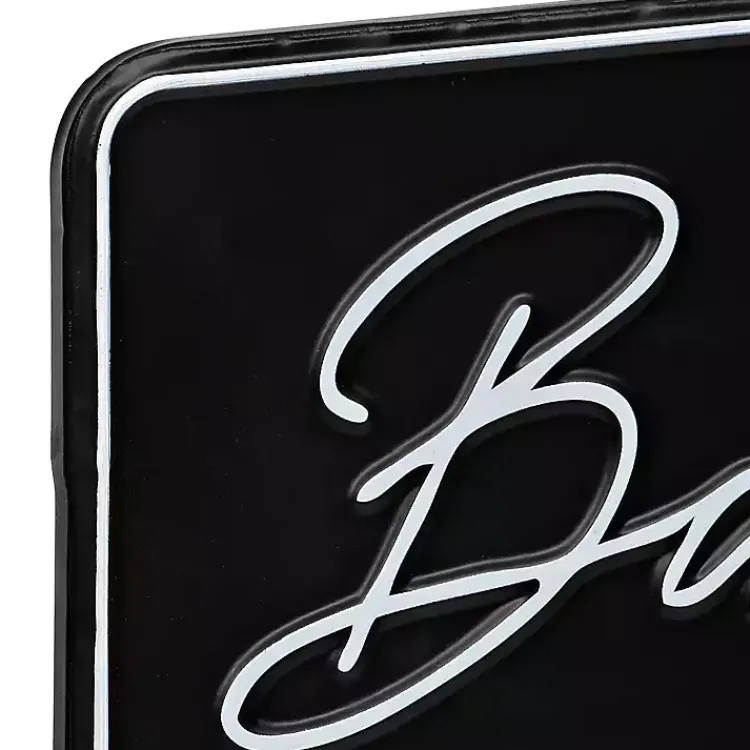 Wall Quotes & Signs-Kirklands Home Bathroom Wash Brush Floss Flush Wall Plaque Black