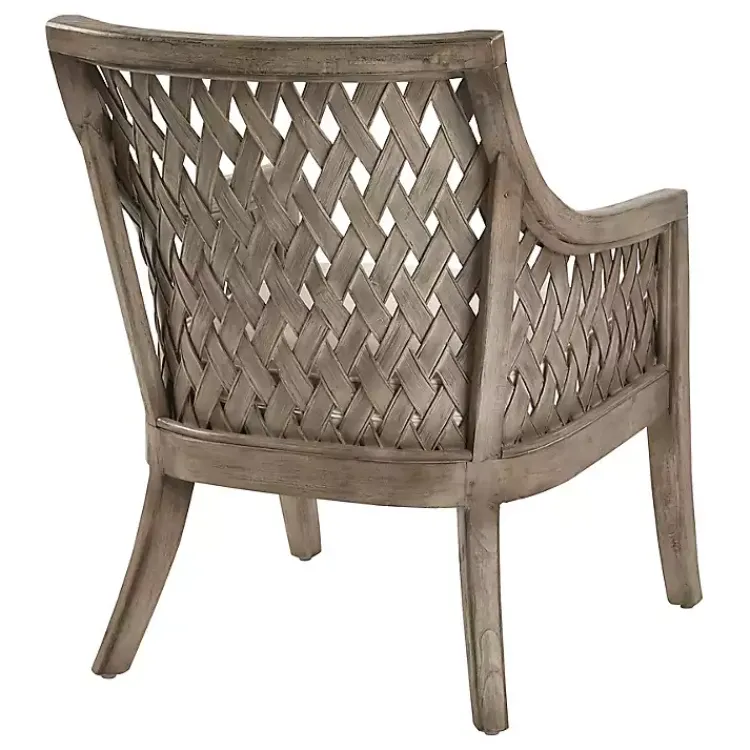 Accent Chairs-Kirklands Home Antique Preston Woven Accent Chair Gray