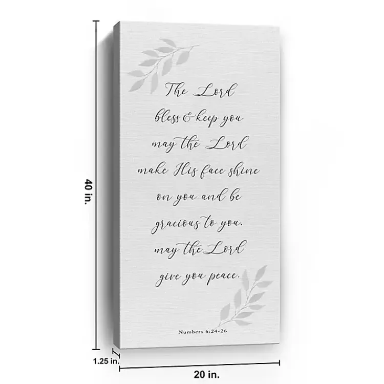 Wall Quotes & Signs-Kirklands Home May the Lord Give You Peace Canvas Art Print White
