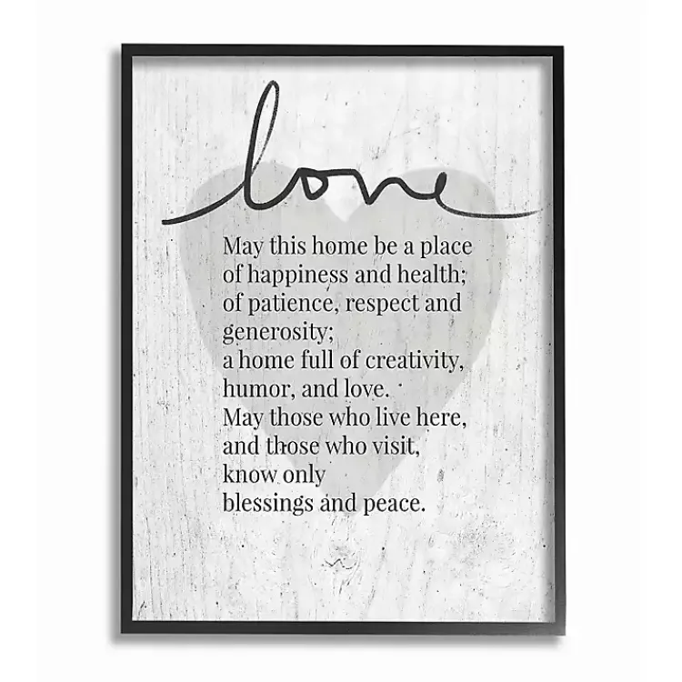 Wall Quotes & Signs-Kirklands Home May This Home Framed Giclee Canvas Art Print Gray